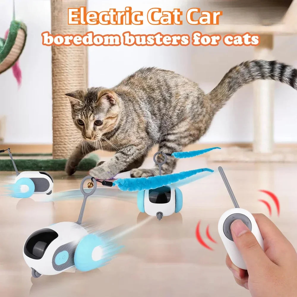 ZoomieRacer™ Coche de juguete remoto para gatos
