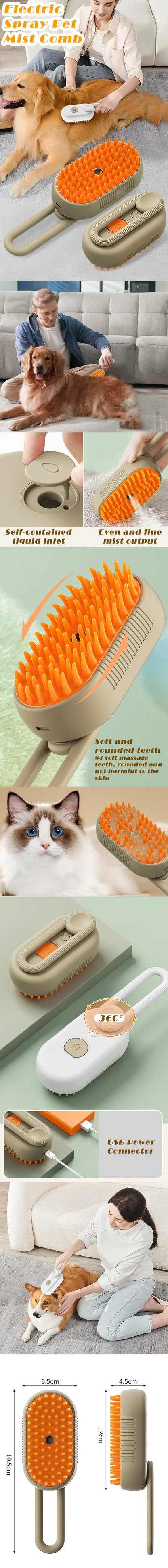 Cepillo para el cuidado de mascotas SteamyComb™